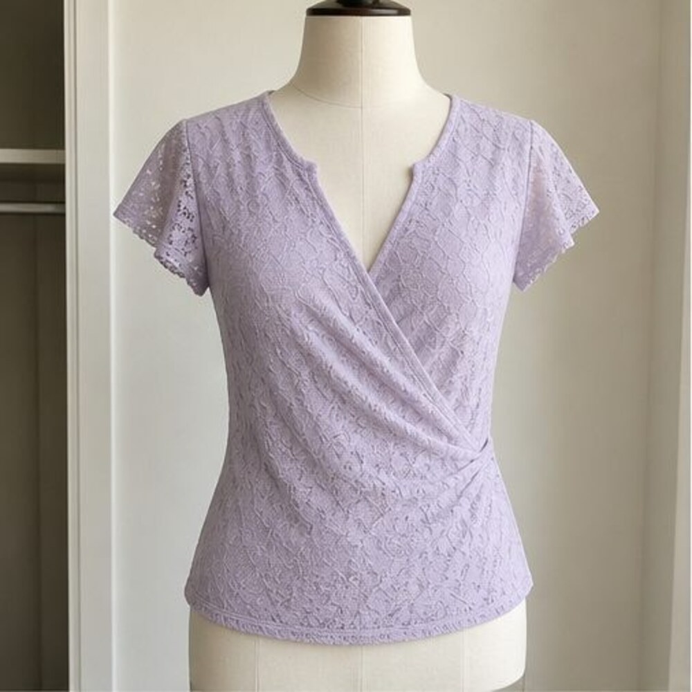 Lilac Puff Sleeve Top